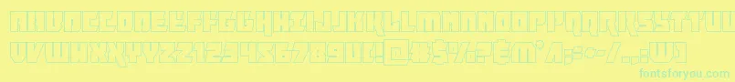 furiosaout Font – Green Fonts on Yellow Background