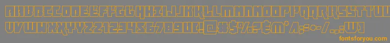 furiosaout Font – Orange Fonts on Gray Background