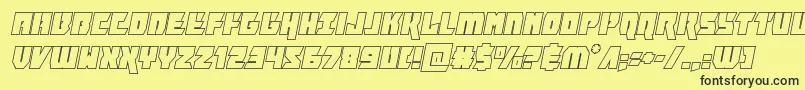 furiosaoutital Font – Black Fonts on Yellow Background