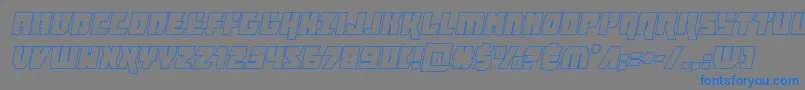furiosaoutital Font – Blue Fonts on Gray Background