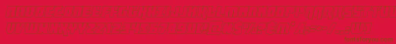 furiosaoutital Font – Brown Fonts on Red Background