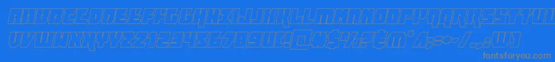 furiosaoutital Font – Gray Fonts on Blue Background