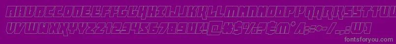 furiosaoutital Font – Gray Fonts on Purple Background