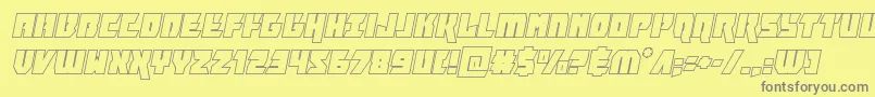 furiosaoutital Font – Gray Fonts on Yellow Background