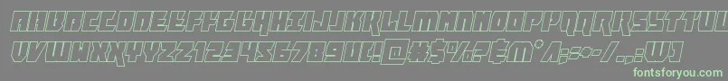 furiosaoutital Font – Green Fonts on Gray Background