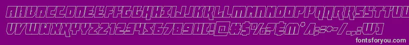 furiosaoutital Font – Green Fonts on Purple Background