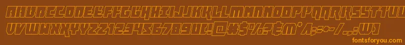 furiosaoutital Font – Orange Fonts on Brown Background