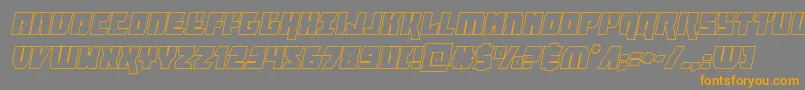 furiosaoutital Font – Orange Fonts on Gray Background