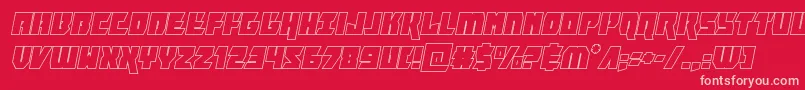 furiosaoutital Font – Pink Fonts on Red Background