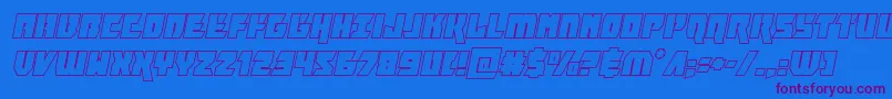 furiosaoutital Font – Purple Fonts on Blue Background