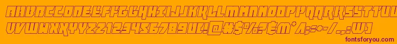 furiosaoutital Font – Purple Fonts on Orange Background