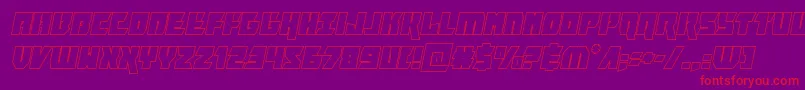 furiosaoutital Font – Red Fonts on Purple Background