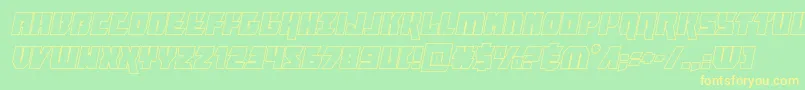 furiosaoutital Font – Yellow Fonts on Green Background