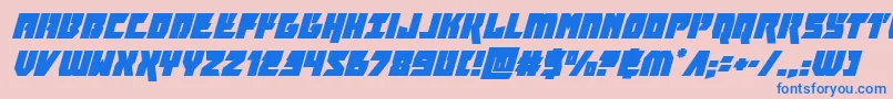 furiosasuperital Font – Blue Fonts on Pink Background