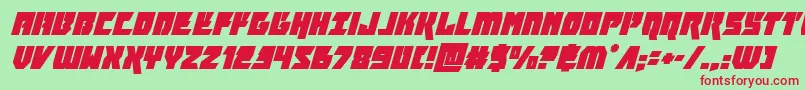 furiosasuperital Font – Red Fonts on Green Background