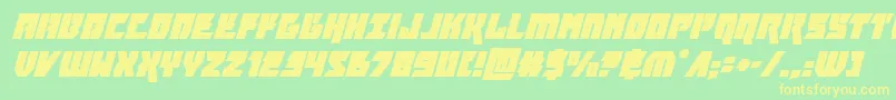 furiosasuperital Font – Yellow Fonts on Green Background