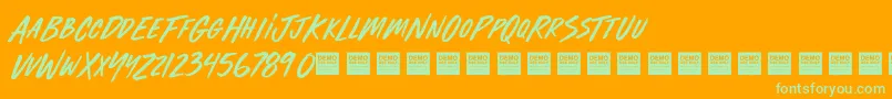 Furious Styles   Demo Font – Green Fonts on Orange Background