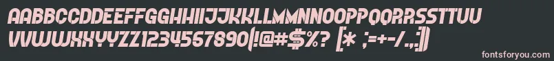 Further Italic Font – Pink Fonts on Black Background