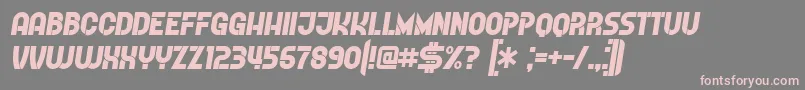 Further Italic Font – Pink Fonts on Gray Background