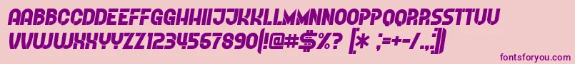 Further Italic Font – Purple Fonts on Pink Background