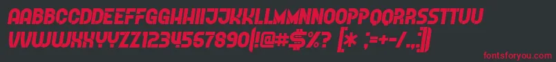Further Italic Font – Red Fonts on Black Background