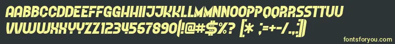 Further Italic Font – Yellow Fonts on Black Background
