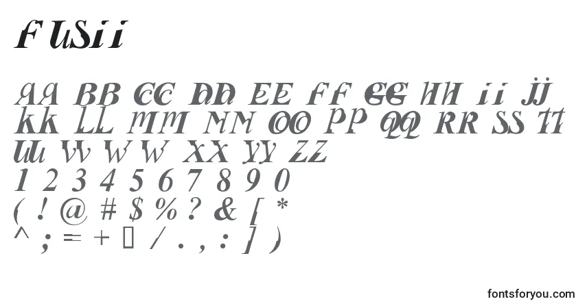 Шрифт FUSII    (127459) – алфавит, цифры, специальные символы