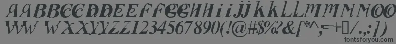 FUSII    Font – Black Fonts on Gray Background