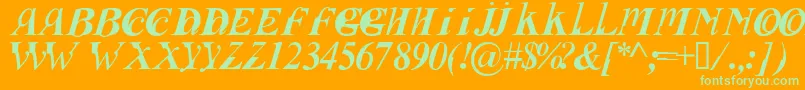 More about FUSII Font FUSII Font – Green Fonts on Orange Background