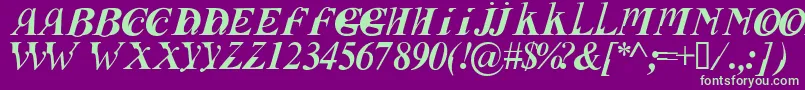 FUSII    Font – Green Fonts on Purple Background