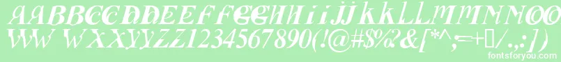 FUSII    Font – White Fonts on Green Background