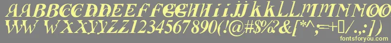 FUSII    Font – Yellow Fonts on Gray Background