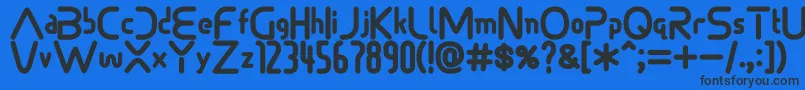 Fonte Sonicdemonfont – fontes pretas em um fundo azul