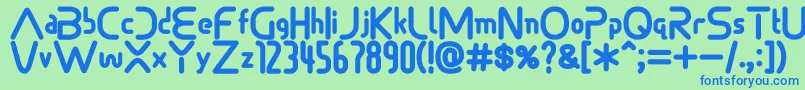 Sonicdemonfont Font – Blue Fonts on Green Background