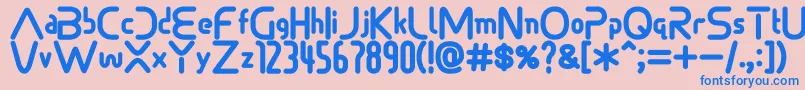 Sonicdemonfont Font – Blue Fonts on Pink Background