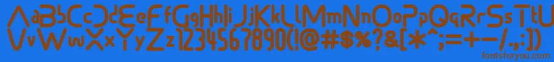 Sonicdemonfont Font – Brown Fonts on Blue Background
