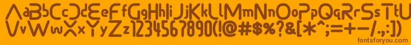 Sonicdemonfont Font – Brown Fonts on Orange Background