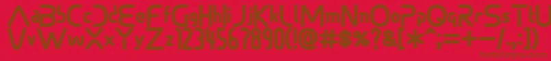 Sonicdemonfont Font – Brown Fonts on Red Background