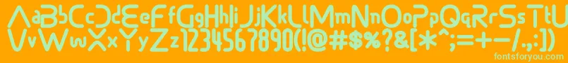 Sonicdemonfont Font – Green Fonts on Orange Background