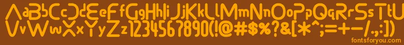 Sonicdemonfont Font – Orange Fonts on Brown Background