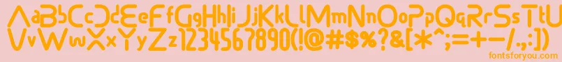 Sonicdemonfont Font – Orange Fonts on Pink Background