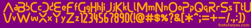 Sonicdemonfont Font – Orange Fonts on Purple Background