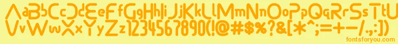 Sonicdemonfont Font – Orange Fonts on Yellow Background