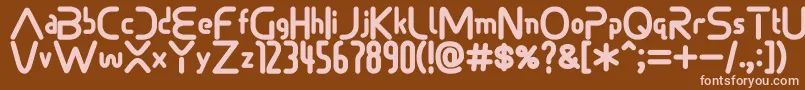 Sonicdemonfont Font – Pink Fonts on Brown Background