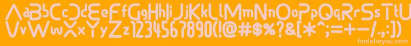 Sonicdemonfont Font – Pink Fonts on Orange Background