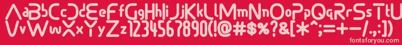 Sonicdemonfont Font – Pink Fonts on Red Background