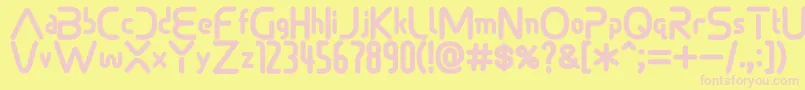 Sonicdemonfont Font – Pink Fonts on Yellow Background