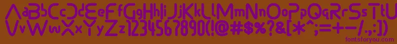 Sonicdemonfont Font – Purple Fonts on Brown Background