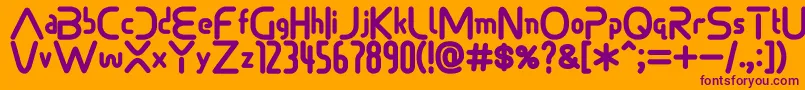 Sonicdemonfont Font – Purple Fonts on Orange Background