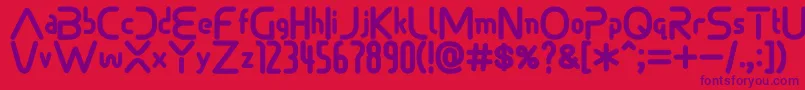 フォントSonicdemonfont – 赤い背景に紫のフォント